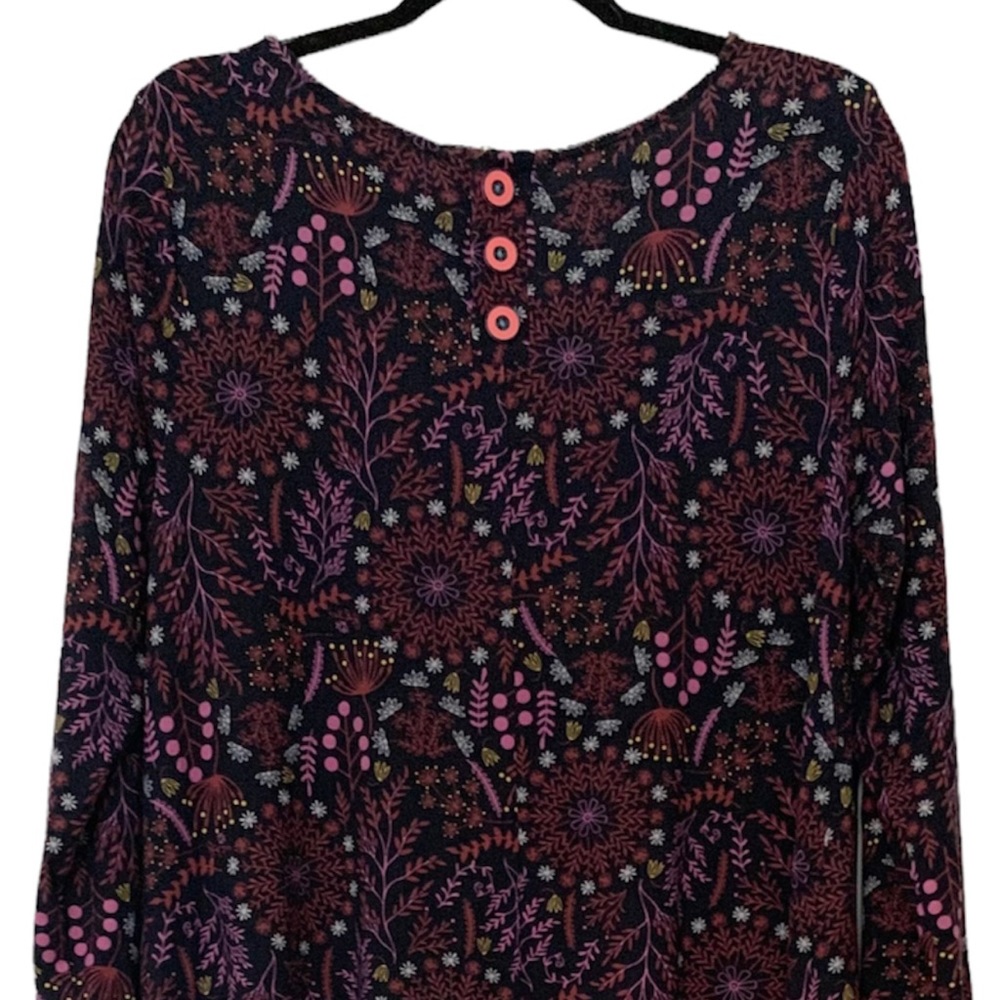 Matilda Jane New Resolution Dark Floral Stretch Long Sleeve Dress - Picture 9 of 10